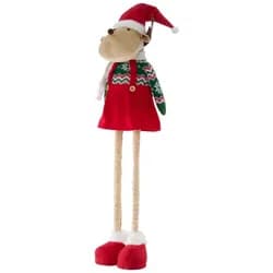 HOME STORY Figur Weihnachtsrentier   ¦ rot ¦ Polyester,Eisen,Kunststoff ¦ Maße (cm): B: 30 H: 105 T: 20.0