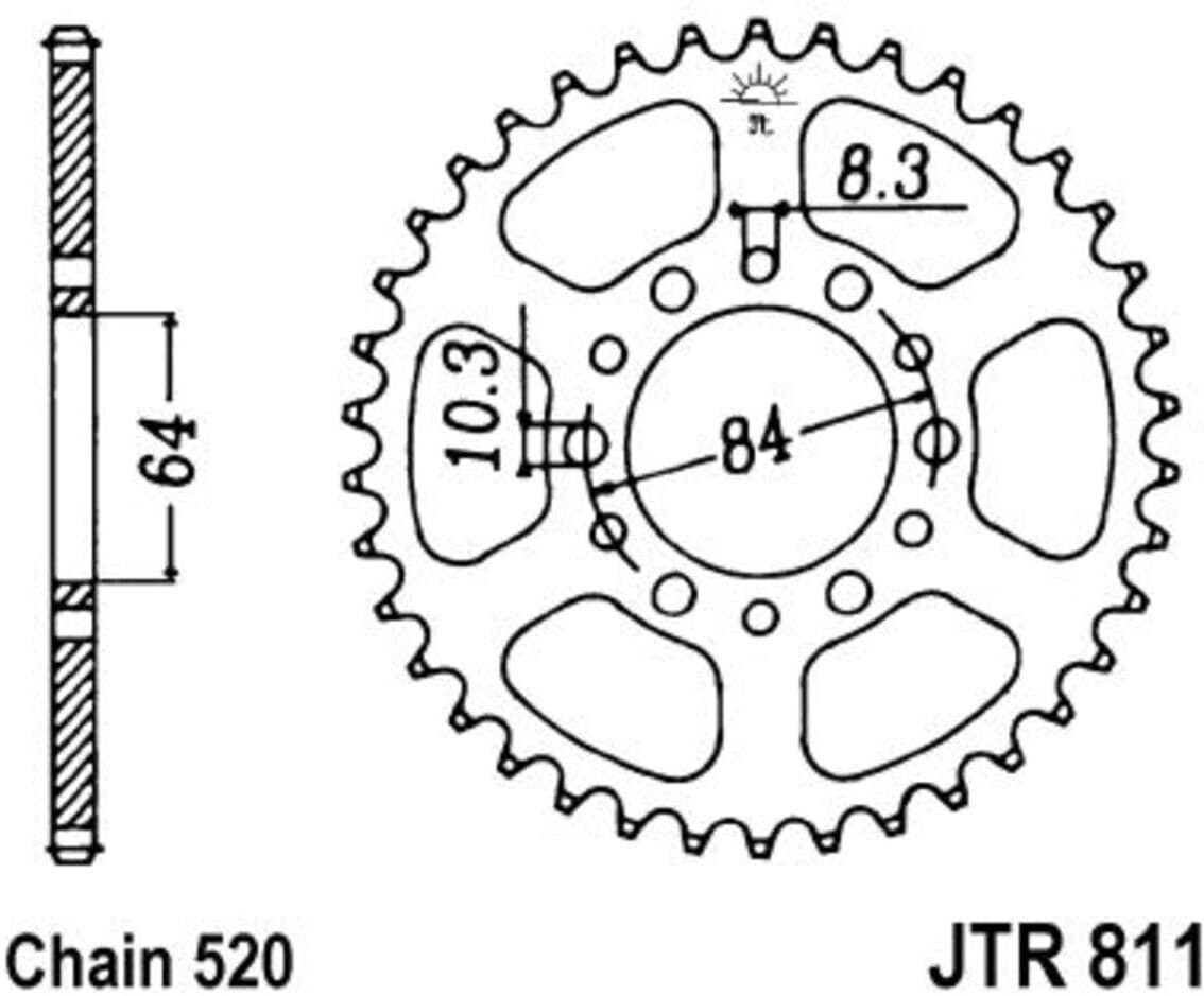 Kettenrad JT JTR811,45