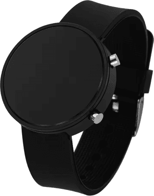 Uplift Curations Minimalist LED Digital Watch For Women And Men Silicone Strap Casual Sport Wristwatch all Black