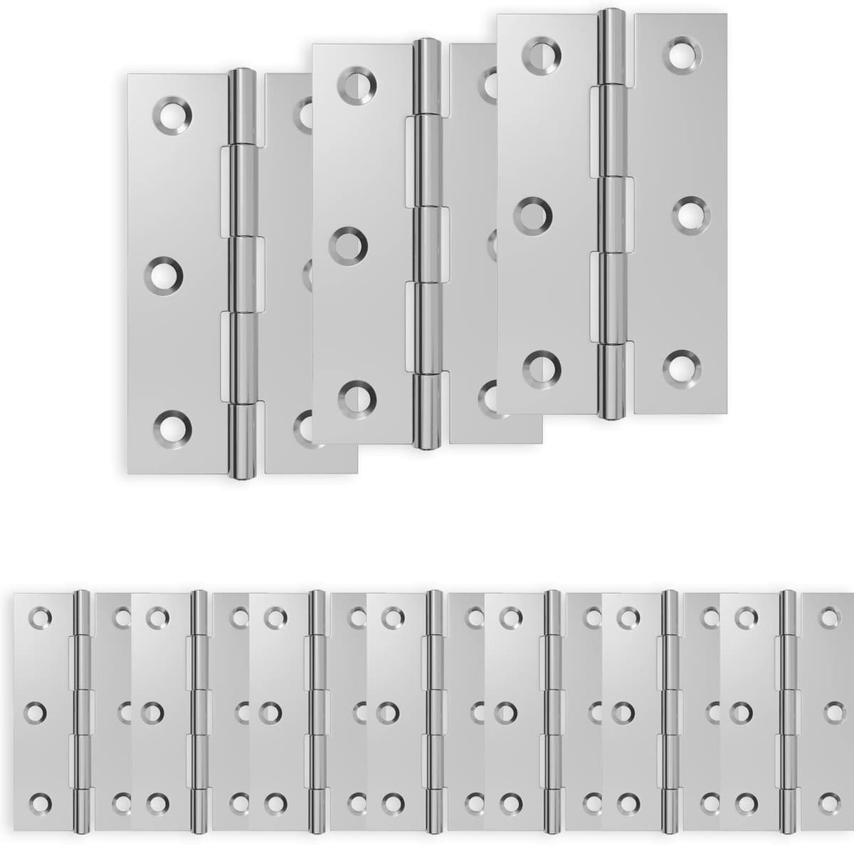 vidaXL Charnière 48 pc 66 x 38 x 5 mm Argenté Acier