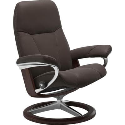 Relaxsessel STRESSLESS "Consul", braun (braun batick), B:91cm H:102cm T:79cm, Leder BATICK: BATICK ist ein leicht korrigiertes, durchgefärbtes und genarbtes Möbelleder, bei dem die meisten Unebenheiten und Spuren in der Regel entfernt wurden.;Leder...