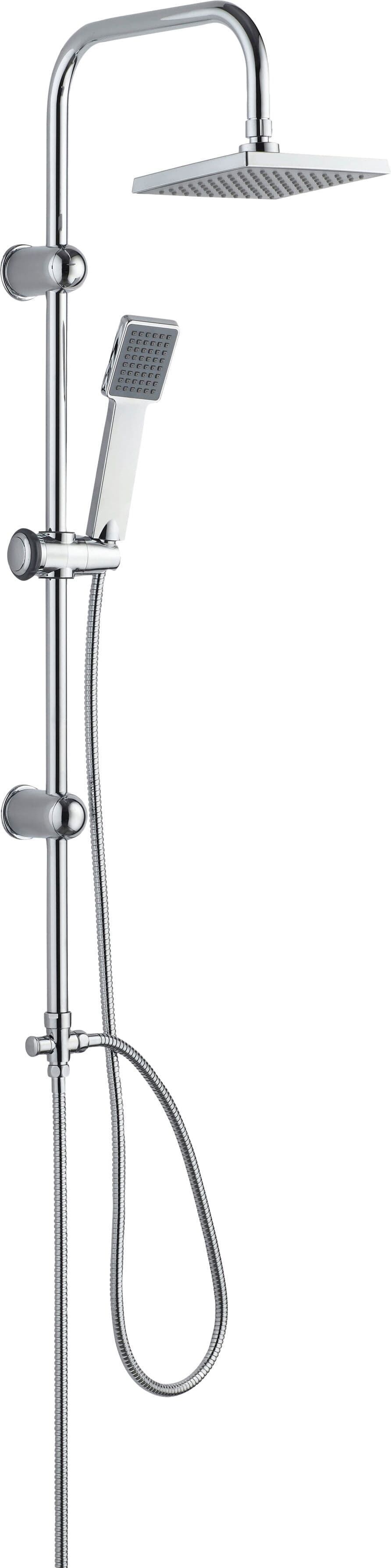 Duschsystem EISL "EASY ENERGIE", grau (silberfarben), H:103,3cm, Brausegarnituren, Duschsystem, Regendusche ohne Armatur, Duschsystem mit Kopfbrause und Handbrause silberfarben Einheitsgröße