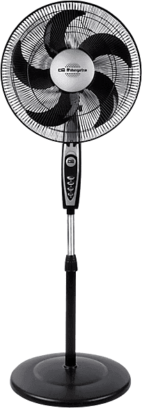 REACONDICIONADO Seminuevo Bueno Ventilador de pie - Orbegozo SF0149, 40 cm, 5 aspas, 3 niveles, Oscilante, Negro