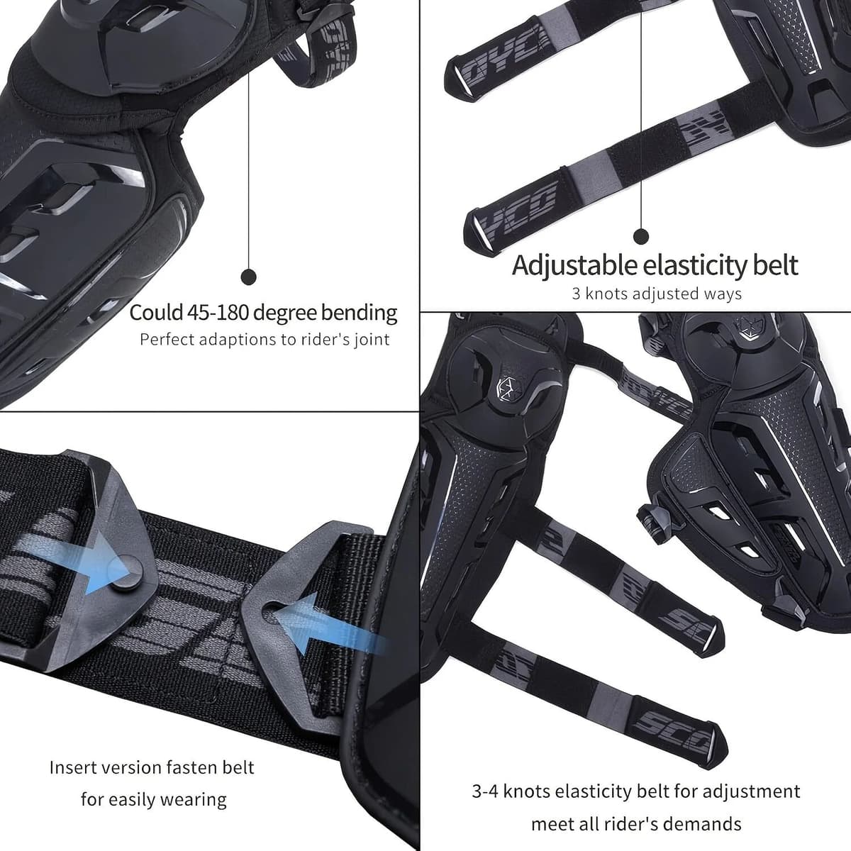 NONE SCOYCO Motorcycle Knee Pads Motorbike Guards Protection Knee Pad TPU Shell Adjustable Off-Road Joelheira Protective Gear Kneepad