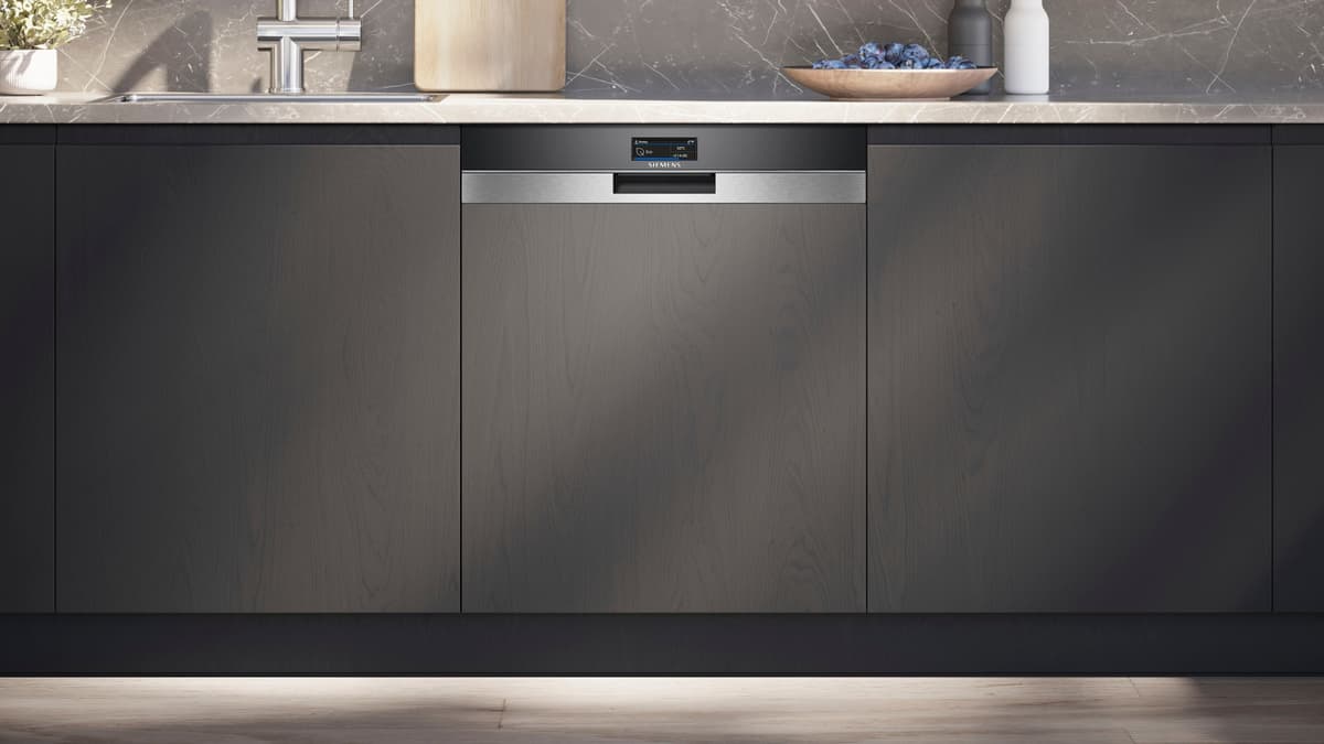 Siemens teilintegrierbarer Geschirrspüler "SN57TS00CE", Energieeffizienz: A, silber (edelstahl), B:59,8cm H:81,5cm T:57,3cm, Geschirrspüler, Schnellere & Clevere Reinigung dank varioSpeed Plus, teilintegrierbarer Geschirrspüler