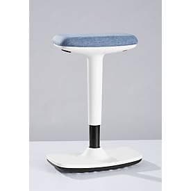 Nowy Styl Stehhocker Timmi, Polyurethanschaum-Polster, Anti-Rutsch, Höhenverstellung, H 515-745 mm, weiss/blau meliert