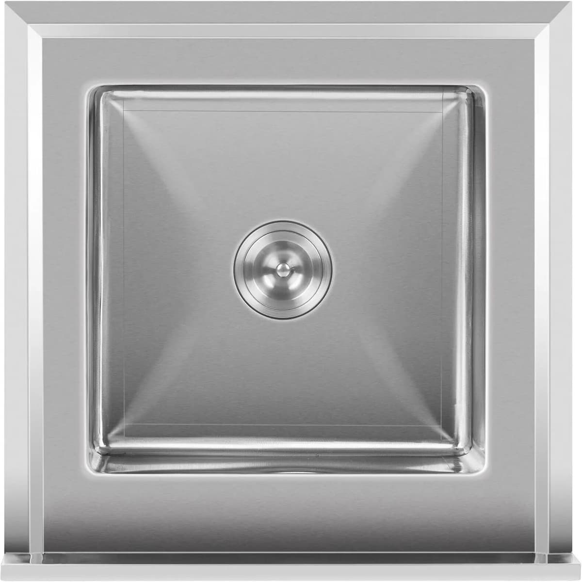 Royal Catering Tiskipöytä - 1 allas - ruostumaton teräs - 60 x 60 cm RCSSS-60X60-S