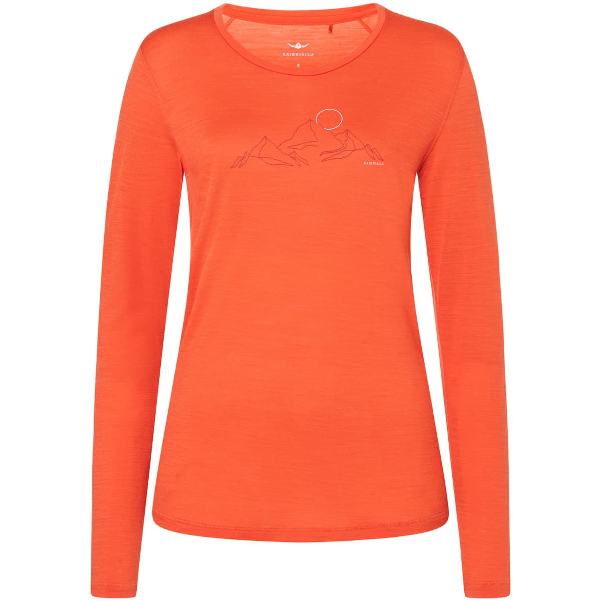 Bergzeit Basics Kaikkialla Kunes Damen Longsleeves Merino orange Größe XXL Trekking Merinowolle