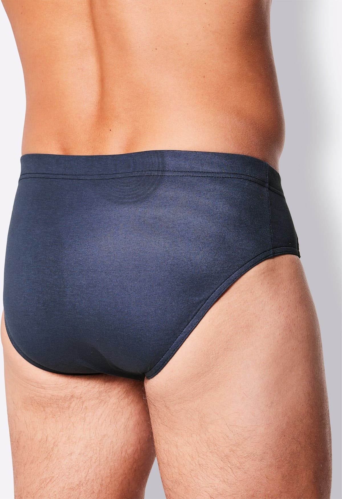 Slip KINGS CLUB, Herren, Gr. 9, 5 Stk., blau (3x blau, 2x grau), 100% Baumwolle, Unterhosen Slip 3x blau, 2x grau 9, 5 Stk.