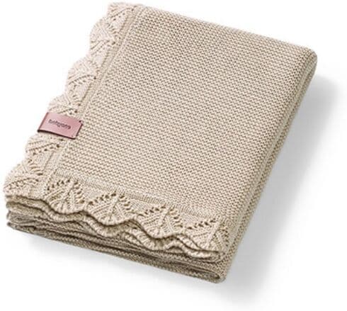 Babyono , Babyteppe, Bambusstrikket, 75x100cm - Light Beige
