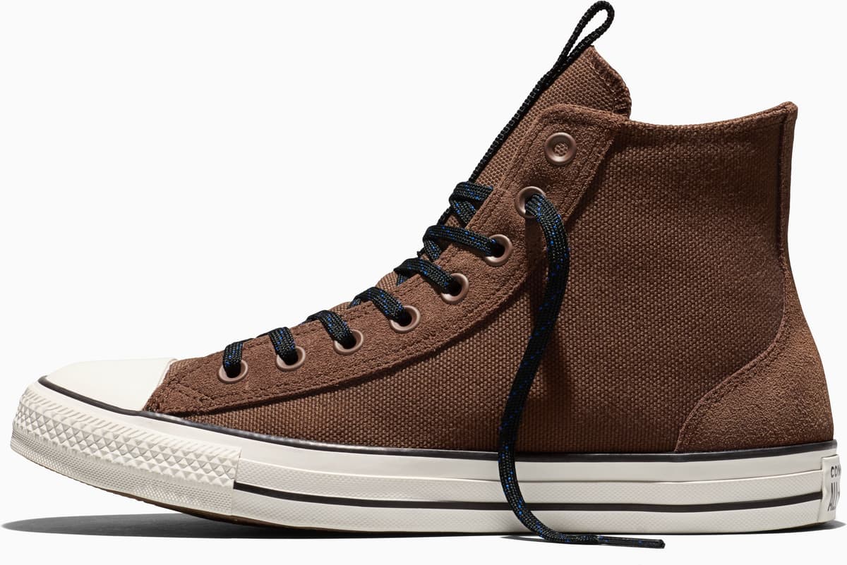 Sneaker CONVERSE "Chuck Taylor All Star", Herren, Gr. 44,5, heavy duty braun, blau, Leder, Textil, Schuhe Sneaker