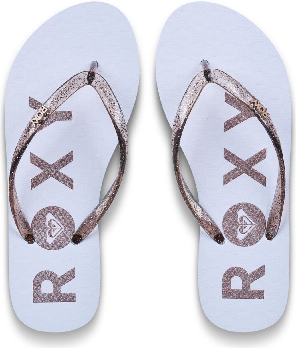 Sandale ROXY "Viva Sparkle", Damen, Gr. 9(40), rosa (coconut milk), Obermaterial: 98% Synthetikmaterial, 2% Metall / Futter: 100% Synthetikmaterial / Aussensohle: 100% Moosgummi., Schuhe Sandale coconut milk 9(40)