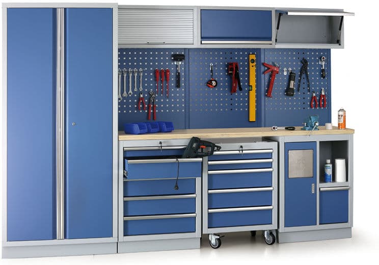 B2B Partner Roletová horná dielenská skrinka G2, roleta hore, 680 x 250 x 350 mm