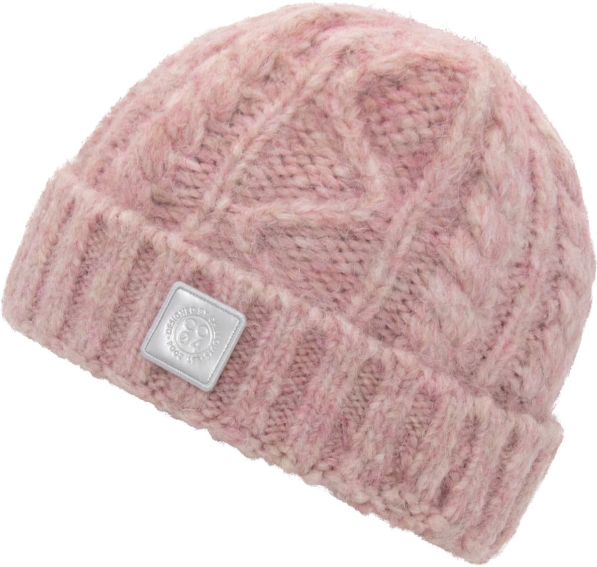 Beanie CHILLOUTS "Rory Hat", Damen, pink, Obermaterial: 54% Polyacryl, 41% Polyamid, 5% Alpaka, unifarben, Mützen Beanie, Beanie mit Zierstrick pink Einheitsgröße