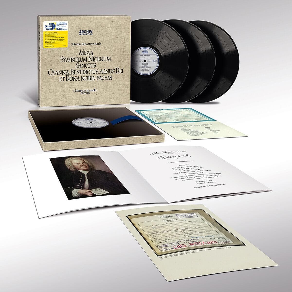Vinyl Bach: h-moll Messe / Richter,Karl & Münchner Bachchor und Orchester, (3 Vinyl Album)