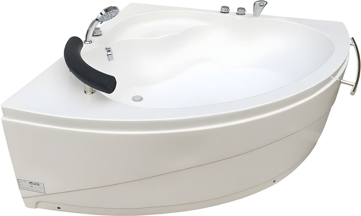 Vente-unique Hoekbad met kraanwerk – 135 x 135 x 54 cm – 263 L – NAVONA