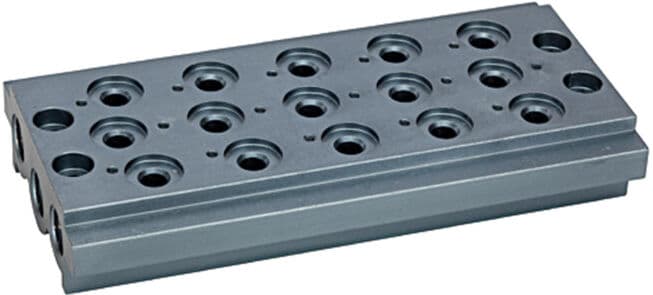 Riegler Plaque de base multiple pour valves, 5 positions de valve, G 1/8 (520.05-18)