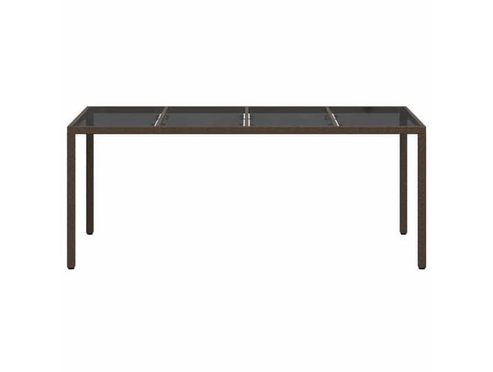 Elégance-Chic Table de Jardin - Marron - polyrotin - Table d'extérieur pour 4 Personnes_001211743