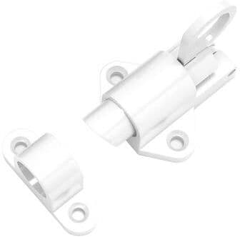 Everyday Crate Heavy Duty Automatic Door Latch Aluminum Alloy Spring Latch Lock For Room Doors And Gates white