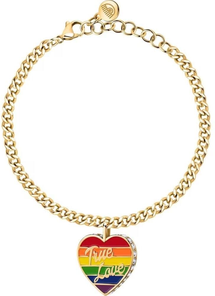 Pulsera Chiara Ferragni J19avi07 Con Charm Corazón Arcoíris 16+3cm Mujer