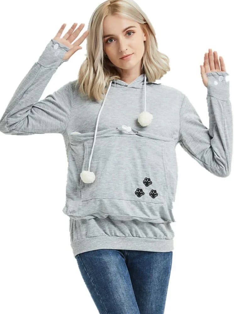 APRIL MODA Fashion 2023  Cat Lovers Hoodies Ears Cuddle Pouch Dog Pet Hoodies For Casual Kangaroo Pullovers Sweatshirt