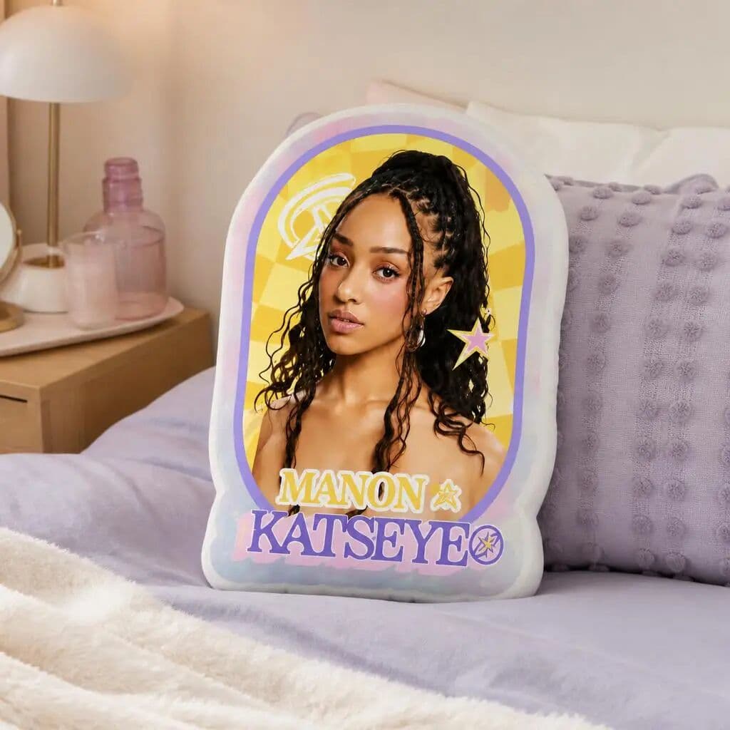 NONE Katseye Manon Kpop Girl Group Pop Music (2) Plush Pillow Cushion Irregular Stuffed Throw Pillow Home Decor Gift Sofa Bed Couch