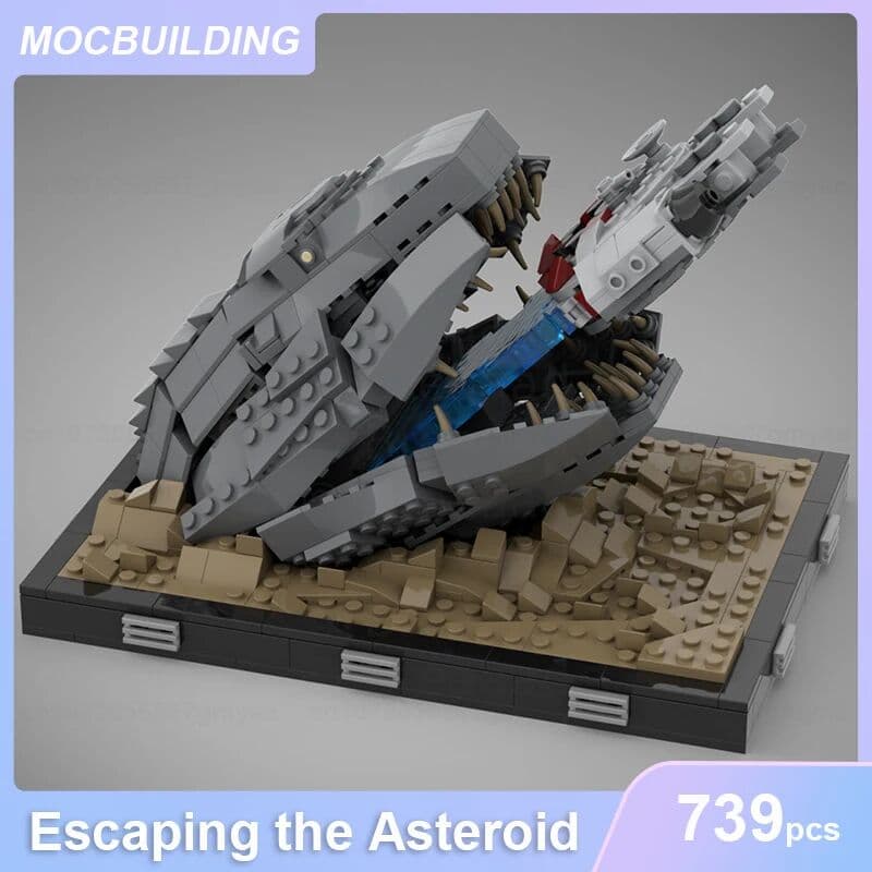 MOCBUILDING Escaping the Asteroid Model Diorama Collection MOC Building Blocks DIY Assemble Bricks Creative UCS Display Toys Gifts 739PCS