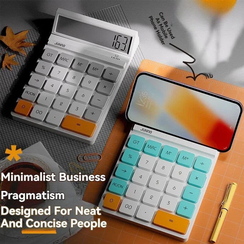 GEVBAY Office Calculator Goddess Model with Mobile Phone Holder Accountants Large Screen Financial Calculator for Home School Office