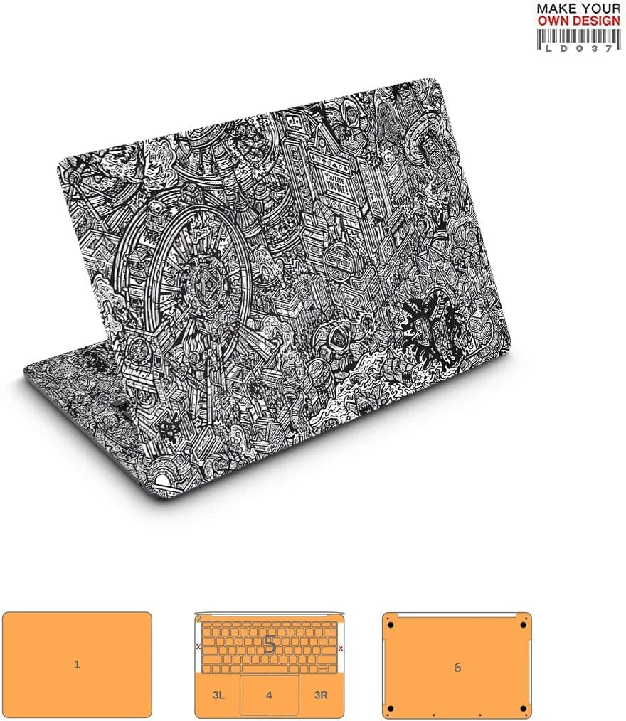NONE Full Cover Wrap Vinyl Decal for MacBook Pro & Air 13/14/15/16 (M1 M2 M3 M4) Protective Sticker