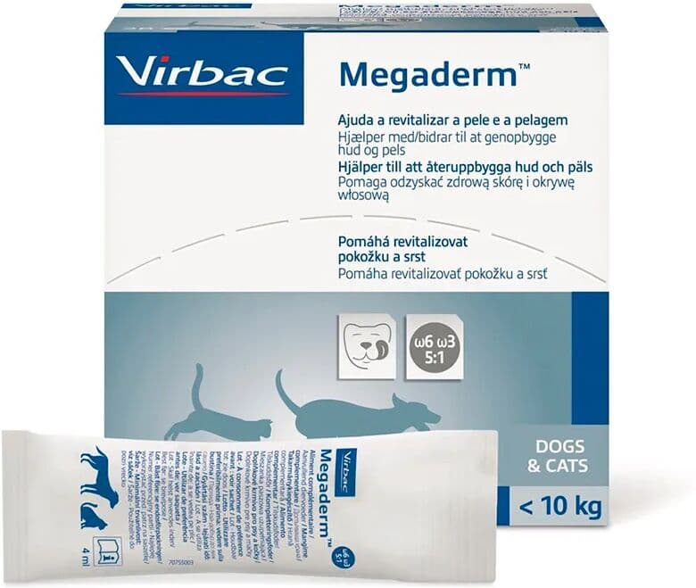 Virbac Suplemento Para Mascotas Megaderm Fatty Acids Supporting Skin And Coat 28x4ml One Size