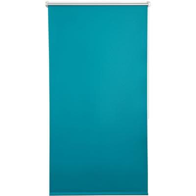 Seitenzugrollo K-HOME "Thermo Klemmfix-Rollo" Gr. 12, blau (petrol), B:90cm H:150cm, Polyester, Rollos, Seitenzugrollo, 1 Stück