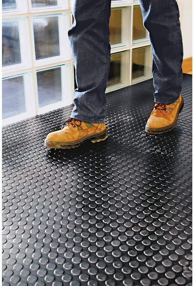 Naturkautschukmatte mit Nitrilanteil COBAdot, pro lfd. m, Breite 1200 mm, Mattenstärke 4,5 mm, schwarz COBA