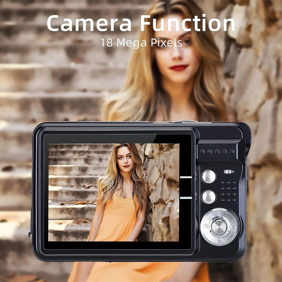 SKIG 4K Digital Camera 48MP Kids Camera 8X Zoom Autofocus Vlogging Camera 2.7in Display Screen Camera for Outdoor Photography