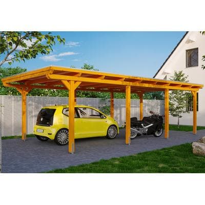 Einzelcarport SKANHOLZ "Emsland", braun (hellbraun), B/H/T: 223cm x, Carports