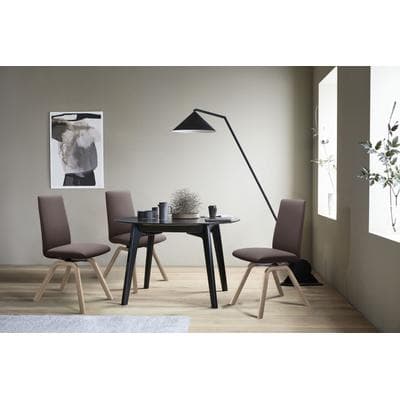 Polsterstuhl STRESSLESS "Laurel", braun (chocolate paloma, schwarz), B:49cm H:92cm T:59cm, Leder PALOMA: PALOMA ist ein durchgefärbtes Semianilin-Möbelleder mit natürlicher Narbung., Stühle, Polsterstuhl, Low Back, Größe M, mit schräggestellten...