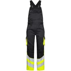 Warnschutz Latzhose "3547-319" Safety leicht UV-Schutz - 60 - schwarz/gelb