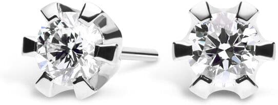 Silván Solitaire timanttikorvakorut 0,80ct, valkokultaa, timanttikorut Laboratoriotimantti