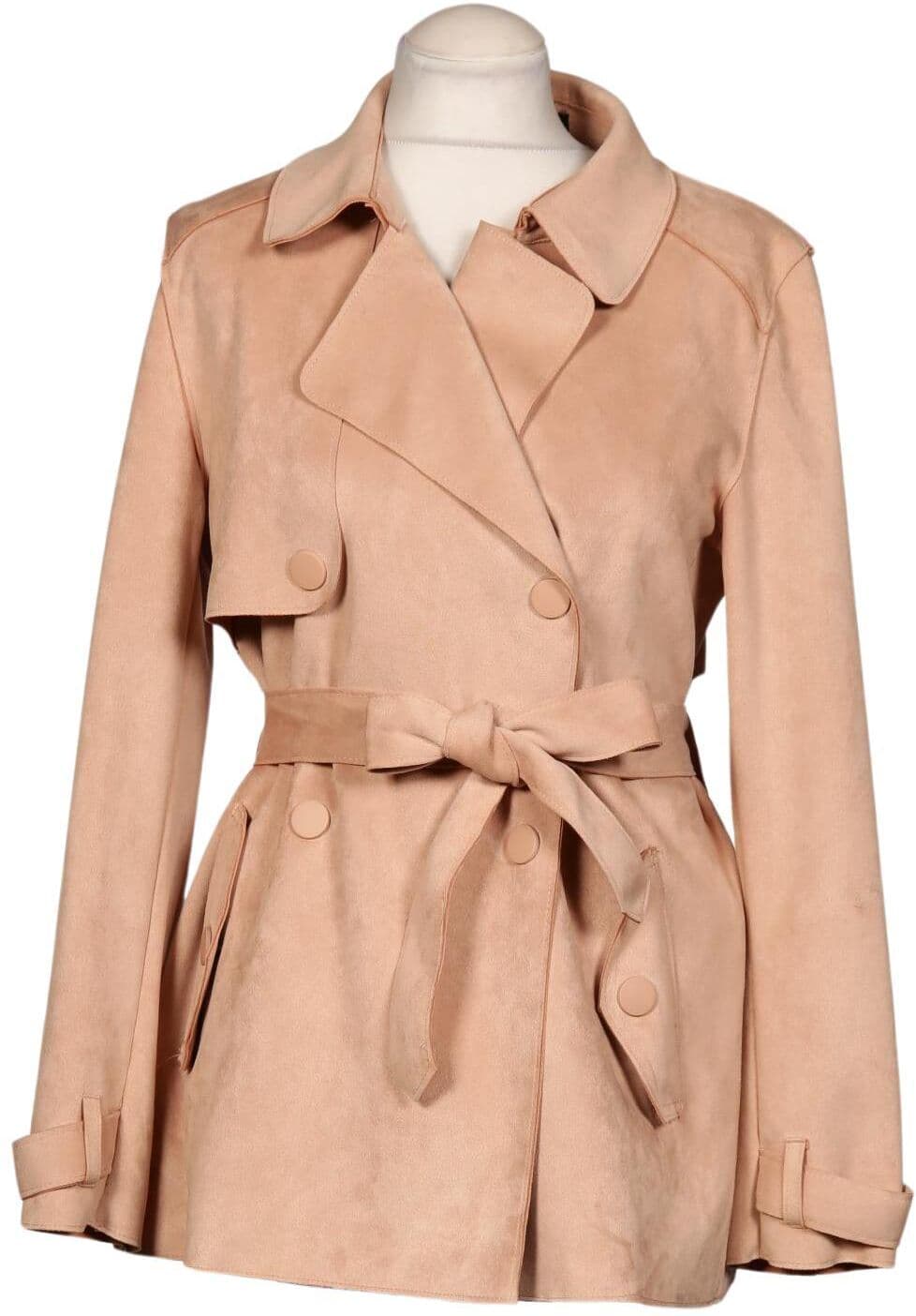 Zara Damen Mantel, Beige, Gr. M, Synthetik / Elasthan - Second Hand