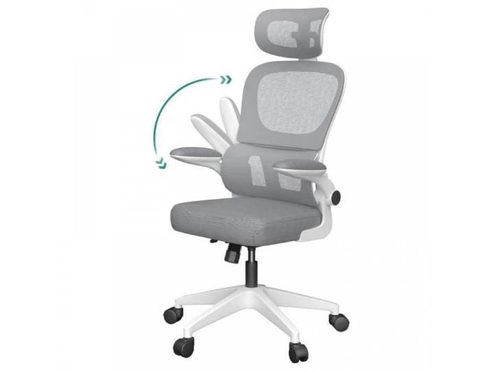 Chaise De Bureau Ergonomique-OHMG-Avec Appui-Tête-Respirant Et Confortable-Hauteur D'assise 117–127 Cm-Accoudoirs Relevables