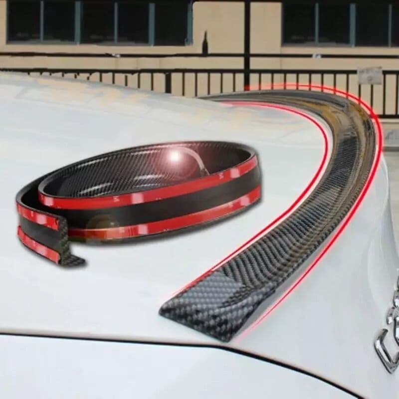 NONE 1.5M Universal Rubber Spoiler for Car PU Rubber Modified Spoiler Strip Easy Install No Drilling Car Exterior Styling Accessories