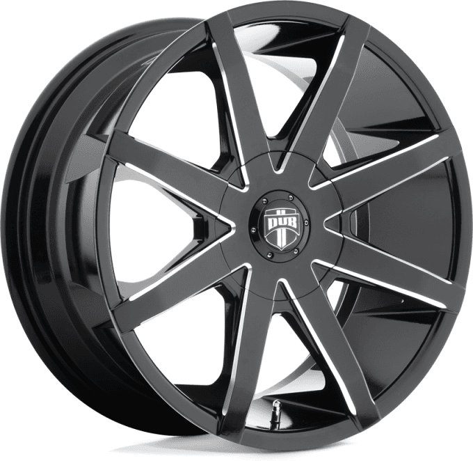 Jantă de Aluminiu, DUB S109 PUSH, 20x8.5, ET 35, 5x108 / 5x114.3, 72.56, Negru