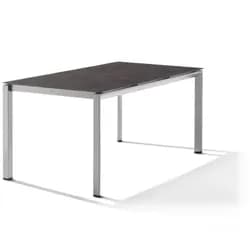 Sieger Gartentisch 160x90cm Polytec Beton dunkel-Gestell Graphit