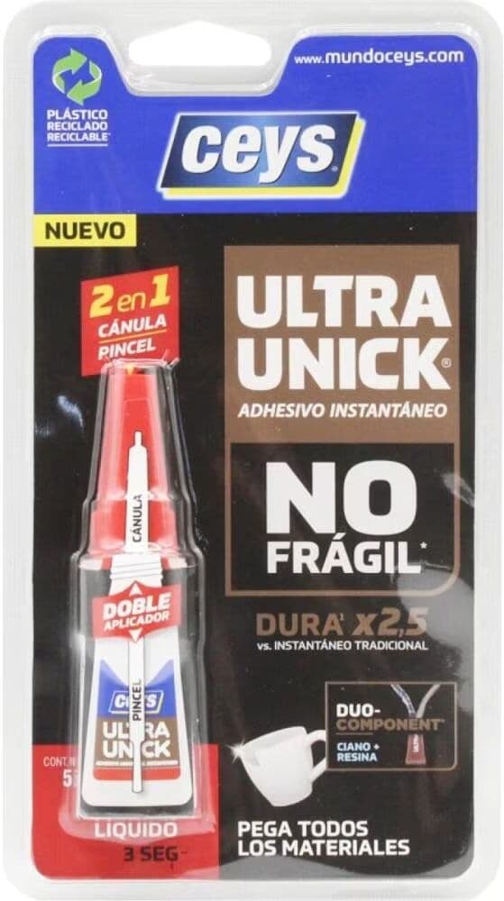Adhesivo Instantáneo Ceys Ultra Unick 2 En 1 Rojo Talla Única Unisex