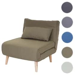 Schlafsessel HWC-D35, Schlafsofa Funktionssessel Klappsessel Relaxsessel Jugendsessel Sessel, Stoff/Textil ~ grün