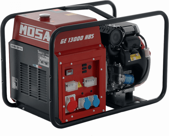 MOSA GE 13000 HBS - Benzin-Stromerzeuger 10.4 kW - Dauerleistung 9 kW 400V - Honda Motor GX630
