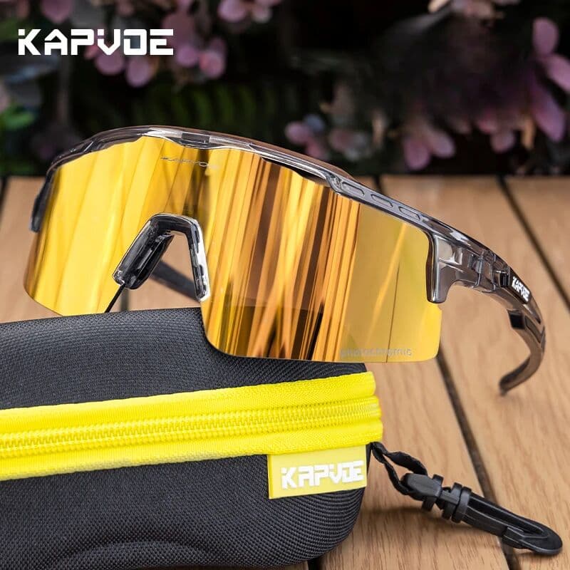 Kapvoe Photochrome Radfahren Gläser MTB Reiten Skating Sonnenbrille UV400 Polarisierte Angeln Schutzbrillen Mann Frau Fahrrad Brillen