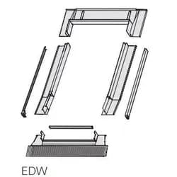 RotoQ Einzeleindeckrahmen Standard EDM 1x1TV 094/078 P_ MetallStehfalz