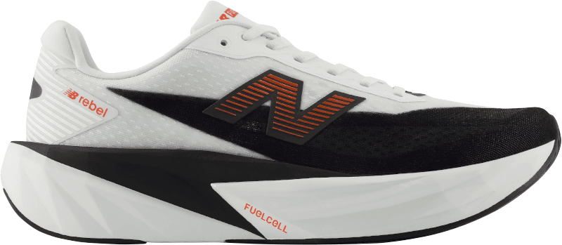 New Balance Men's FuelCell Rebel V5 Nb 103 White / Neo Flame, 45.5