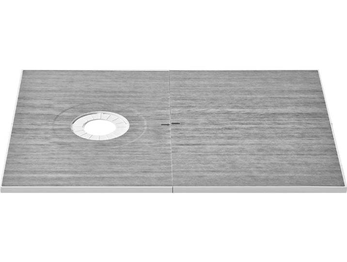 VEVOR Doucherandset 1524 X 965 X 28 mm Grote Douchebakset met 16\,5 cm Offset Afvoer Lichtgewicht EPS Douche-Installatiekits met 2 Waterdichte Doeken Douchebak Kantelstangen