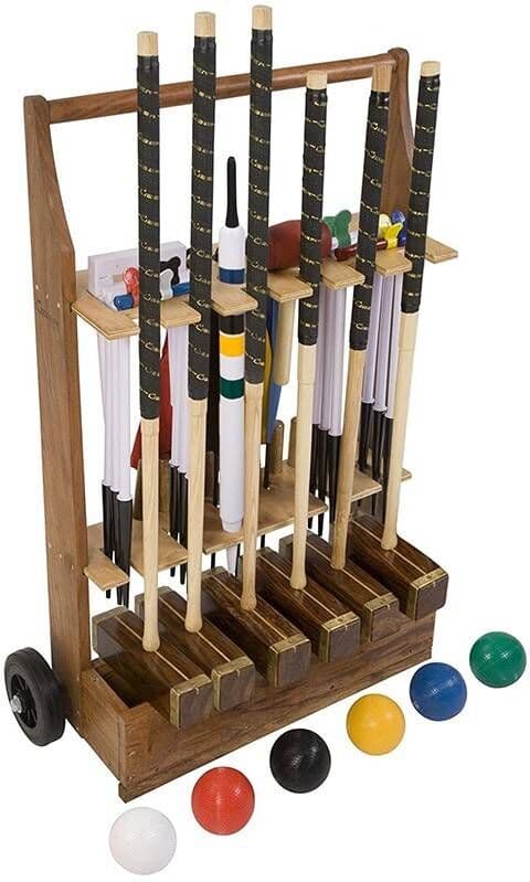 Uber Games Chariot en bois pour Croquet - 4 à 6 joueurs